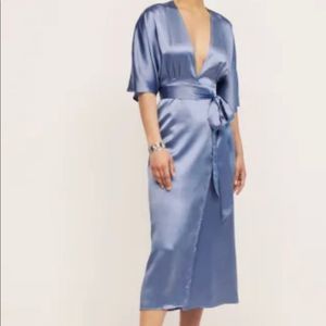 Hedi silk dress brand new reformation
